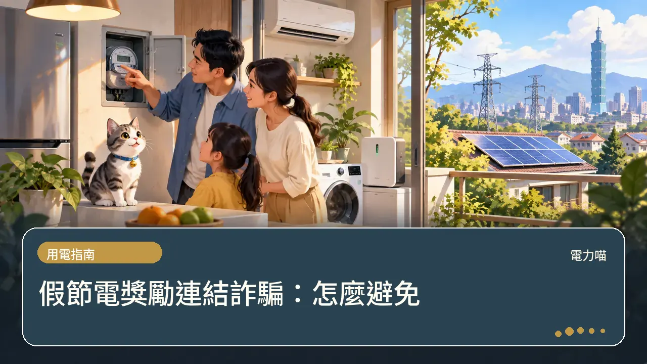 假節電獎勵連結詐騙:怎麼避免主題插畫