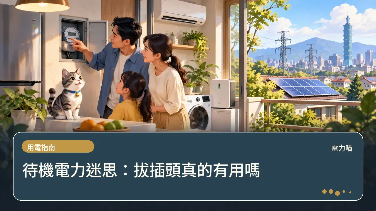 待機電力迷思：拔插頭真的有用嗎主題插畫